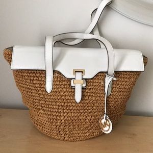 Michael Kors Straw Naomi Bag